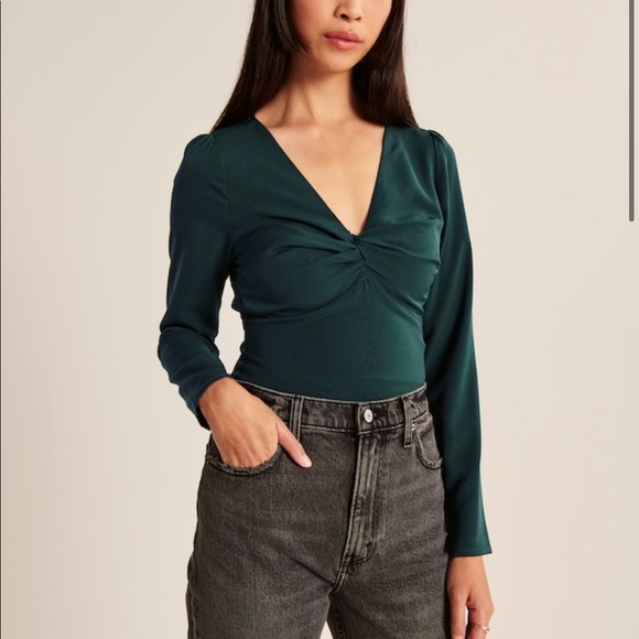 Abercrombie & Fitch Emerald Green Blouse - Picture 4 of 4